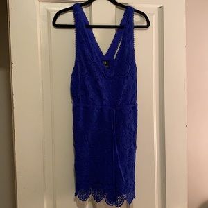 Blue crochet (lined) romper.